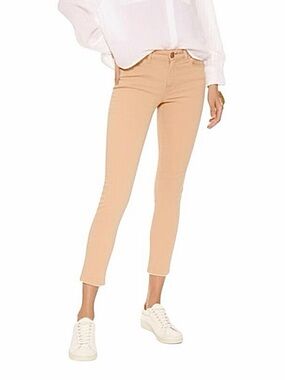 Piazza Italia pastel peach orange cropped ankle skinny jeggings IT 42
